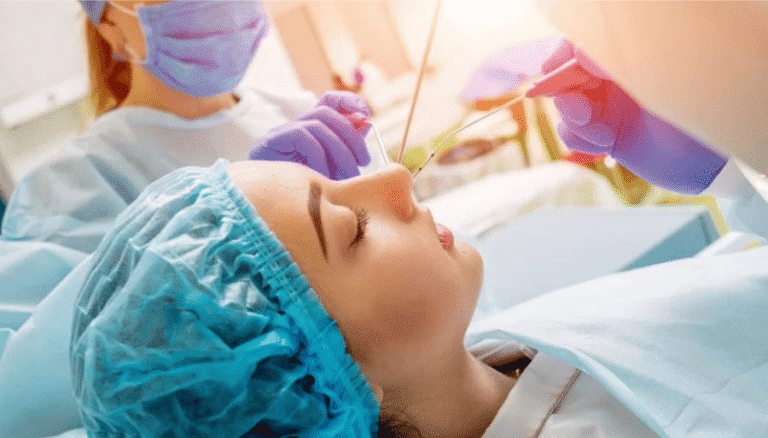 Dr. Zadeh MD evaluating patient for balloon sinuplasty for frontal maxillary and sphenoid sinus blockage in Los Angeles